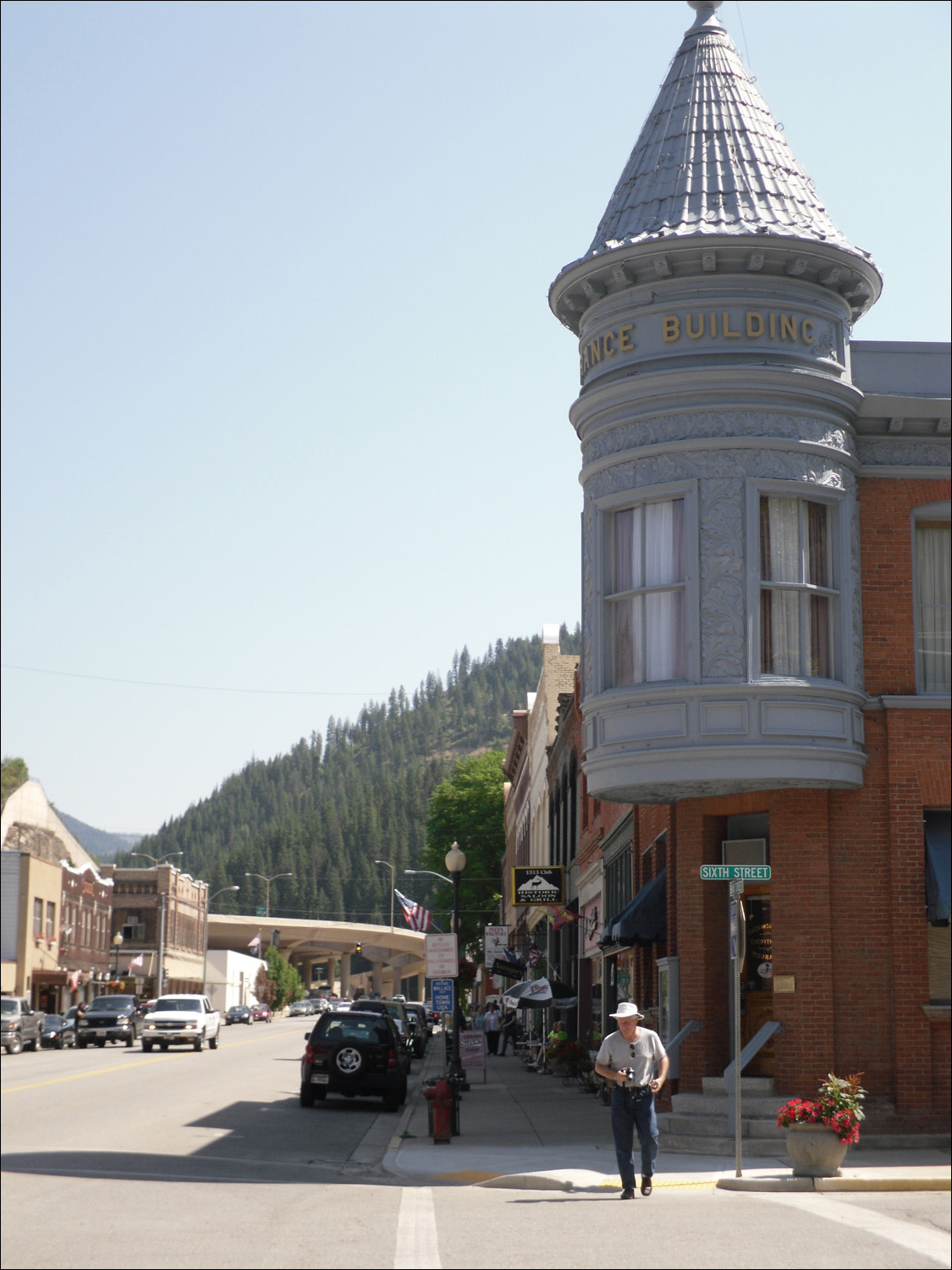 Wallace, ID-another view of downtown w/Bob